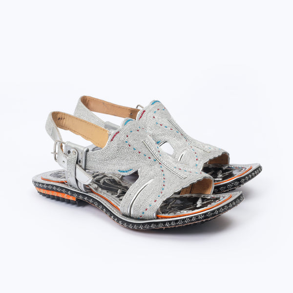 White TaJJ | Leather Sole | Machini Tilla | Lawa Khair